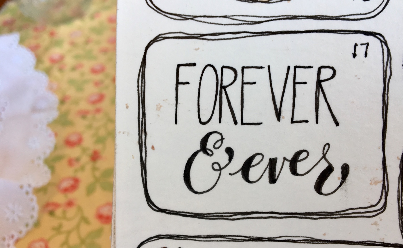 Forever and Ever - Hand lettered