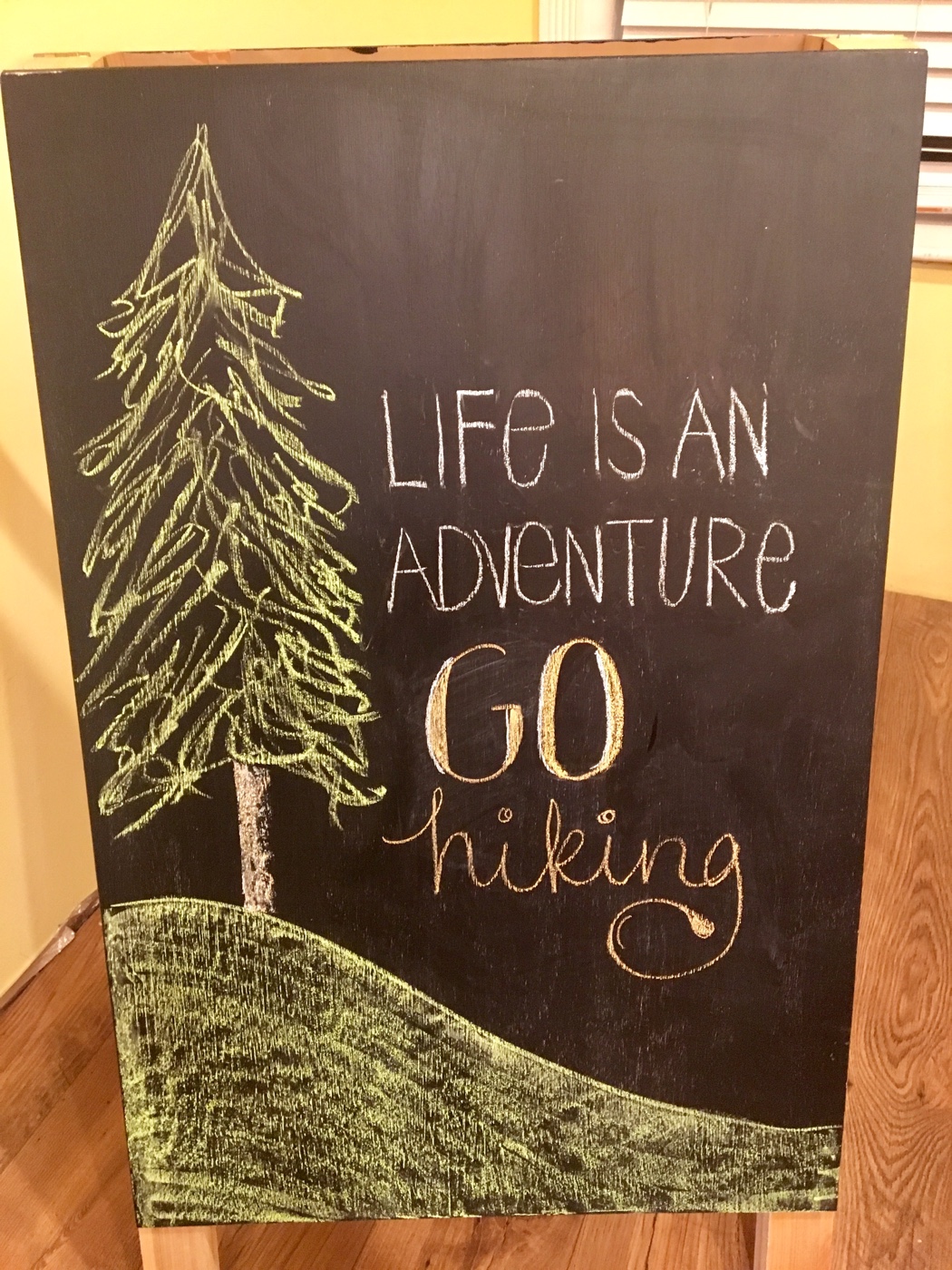 Life's An Adventure... Go Hiking! Chalkboard -- Easy Hiking Theme Birthday on a Budget