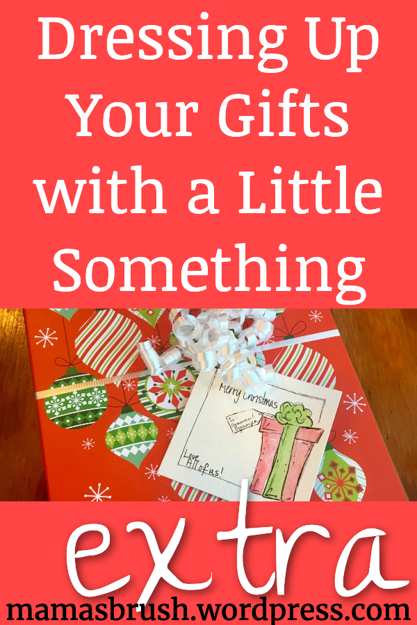 Dressing Up Your Gifts with a Little Something Extra | mamasbrush #giftwrapping #presentation #packaging #gifting #makeitspecial #tags #gifttags #diygifttags #watercolorpainting 