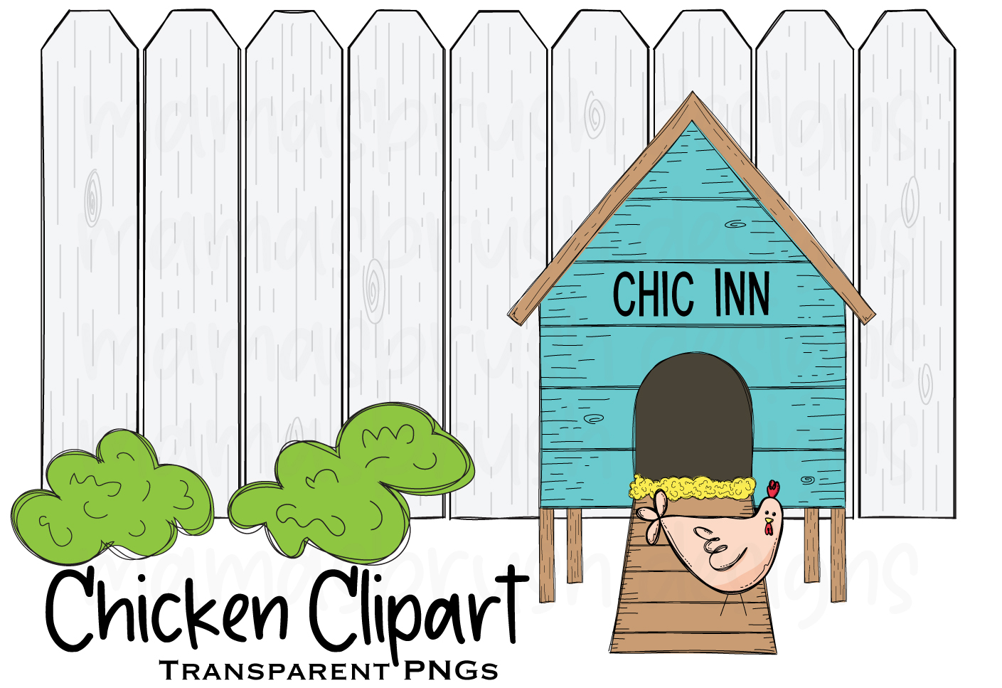Chicken Clipart Set in color or black and white | mamasbrush

chickens, roosters, chicken coop, chicken signs, transparent background, old truck, flowers, chicken eggs
